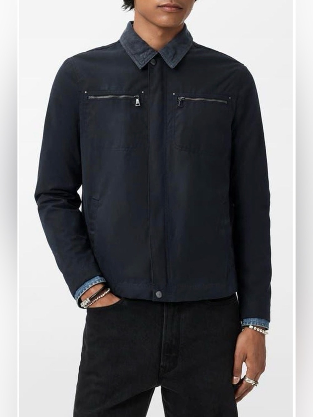 John Varvatos Calvin Waxed Cotton Work Jacket Size EU 50 USA 40